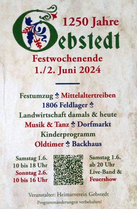 1250 Jahre Gebstedt